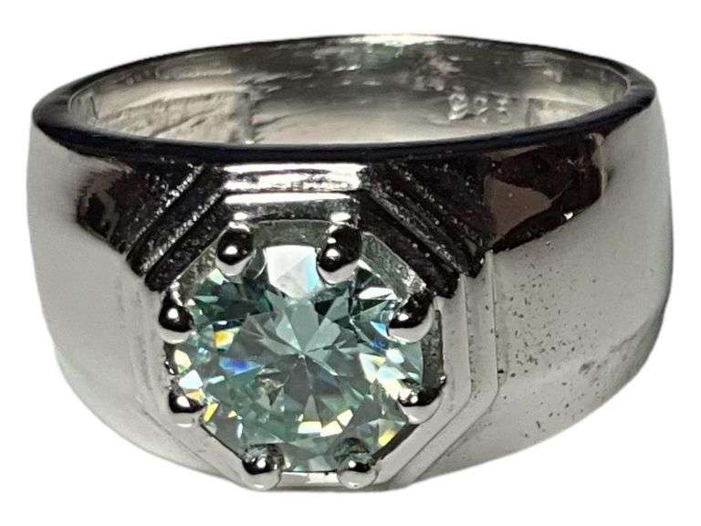 Men's Sparkling 2.5 Ct Fire Moissanite Ring