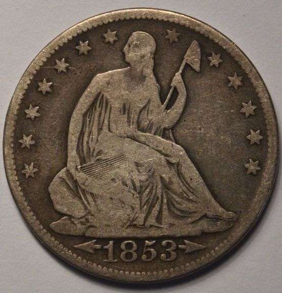 1853 Seated Liberty Half Dollar Arrows & Rays