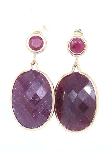 10kt Yellow gold lead treated drop earrings