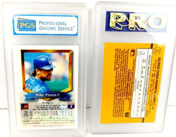 2 Baseball Greats, Piazza & Griffey, Jr. Graded Cards