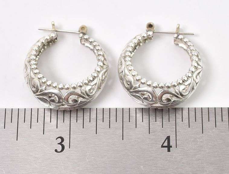 Beautiful Sterling Silver Hoop Earrings