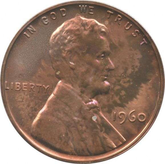 1960 Lincoln Memorial Cent Beautiful Purple Tone