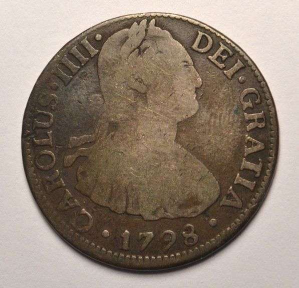 1798 Spanish Mexico 2 Reales Silver Coin