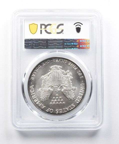 MS69 1993 American Silver Eagle PCGS Beautiful Blue Peripheral Tone