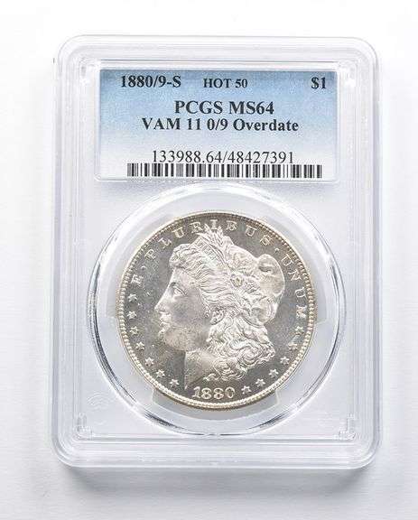 MS64 1880/9-S Morgan Silver Dollar VAM 11 0/9 Overdate Hot 50 PCGS