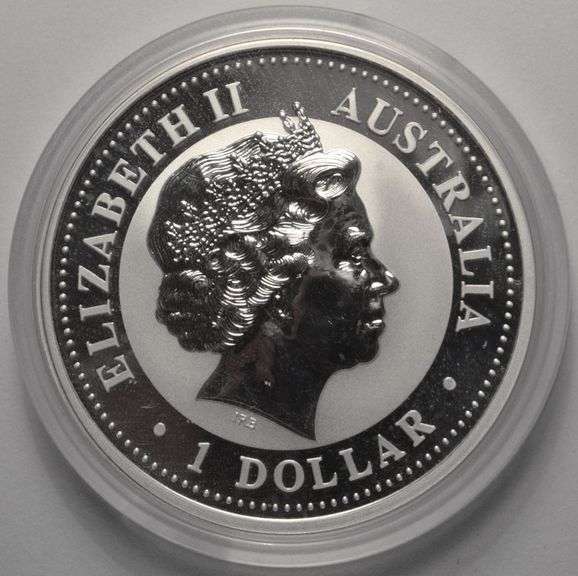 2002 Australian Kookaburra 1 Ounce Silver Coin