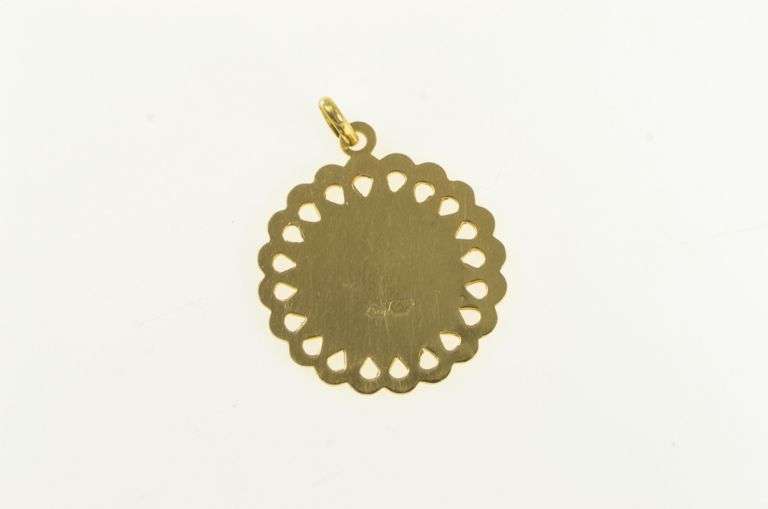 18K Yellow Gold Saudi Arabian Crest Travel Souvenir Charm/Pendant