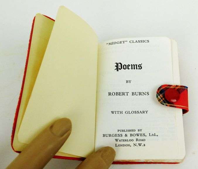 Vintage Midget Robert Burns Poems Tartan Book