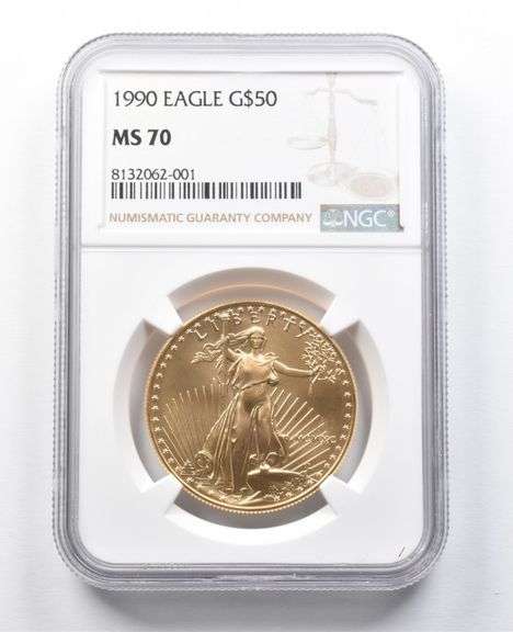 MS70 1990 $50 American Gold Eagle 1 Oz Gold NGC