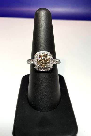 Extraordinary 3.2 Ct Bright Canary Yellow Fire Moissanite Ring