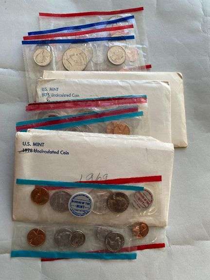 10 US Mint Sets 1968-1999