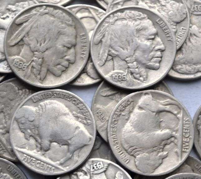 80 Full Date Buffalo Nickels