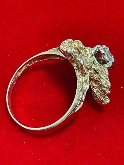 LADIES CERTIFIED 14K GOLD DIAMOND RING