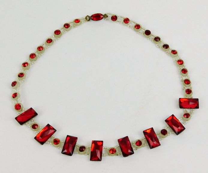 Early Czech Glass Choker Necklace