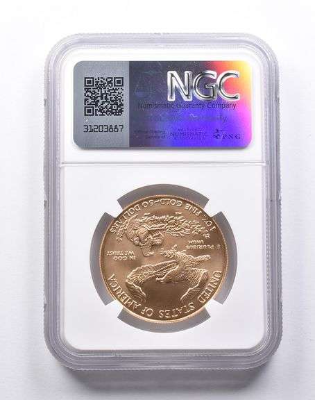 MS70 1992 $50 American Gold Eagle 1 Oz Gold NGC