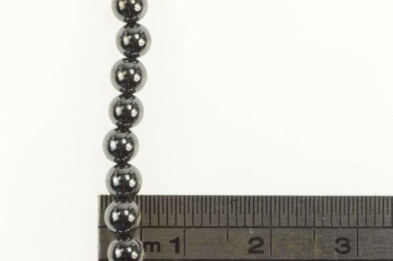 14K Yellow Gold Hematite Pearl Beaded Classic Statement Bracelet