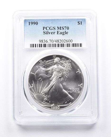 MS70 1990 American Silver Eagle PCGS