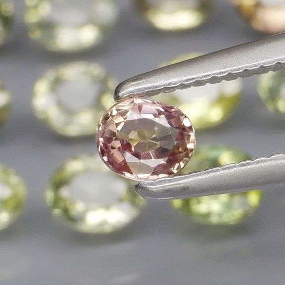 Fancy color 3.64ct Heated Only Sapphire set