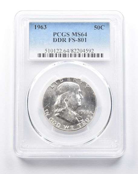 MS64 1963 Franklin Half Dollar DDR FS 801 PCGS