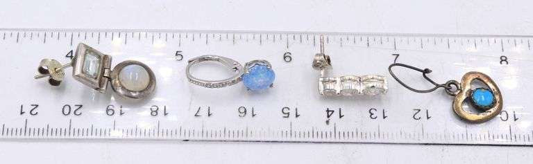 Group lot of vintage 925 sterling silver earrings