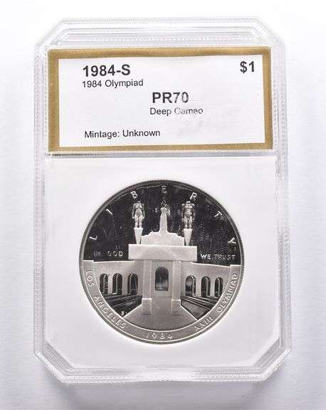 PR70 Deep CAM 1984-S 1984 Olympiad Commemorative Dollar PCI