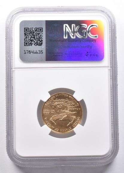 BU 1987 $10 American Gold Eagle 1/4 Oz Gold NGC