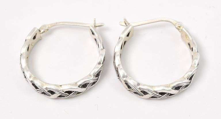 Delightful Celtic Knot Hoop Earrings in Sterling Silver