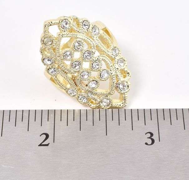 Sparkling Vermeil Sterling Silver CZ Gemstone Ring
