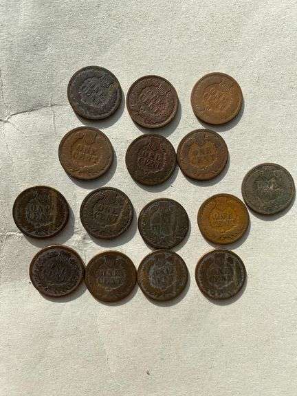 15 Various 1880 Era Indian Head Cents
