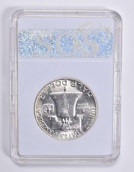 MS69 FBL 1960-D Franklin Silver Half Dollar Full Bell Lines SGS
