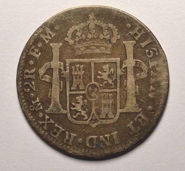 1798 Spanish Mexico 2 Reales Silver Coin