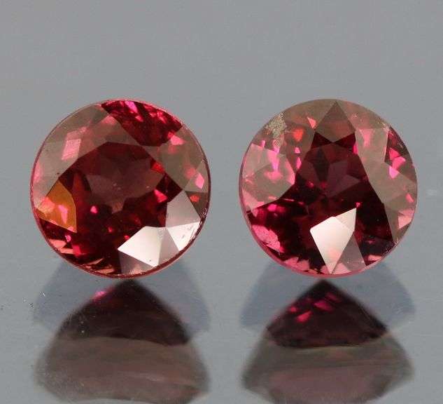 Cherry pink 2.71ct matched Rhodolite Garnet pair