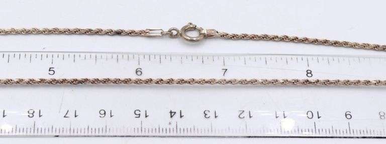 Lot of 2 vintage 925 sterling silver chains