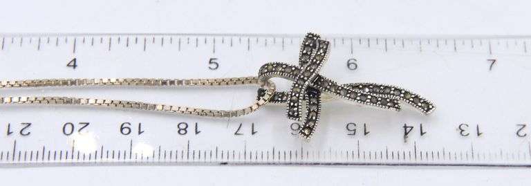 Group lot of 4 vintage 925 sterling silver necklaces