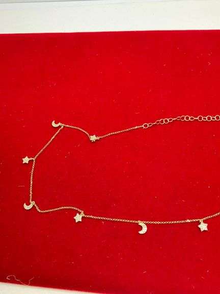 BRAND NEW 14K YELLOW GOLD NECKLACE WITH DIAMONDS