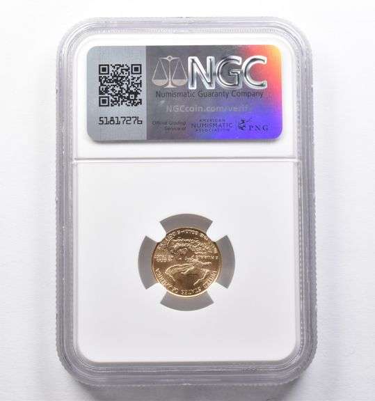 MS70 1988 $5 American Gold Eagle 1/10 Oz Gold NGC