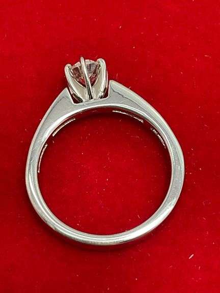 CERTIFIED NEW 18K WHITE GOLD DIAMOND ENGAGEMENT RING