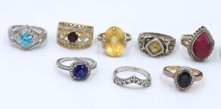 Group lot of vintage 925 sterling silver rings