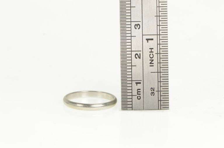Platinum 2.6mm Vintage Art Deco Wedding Band Ring