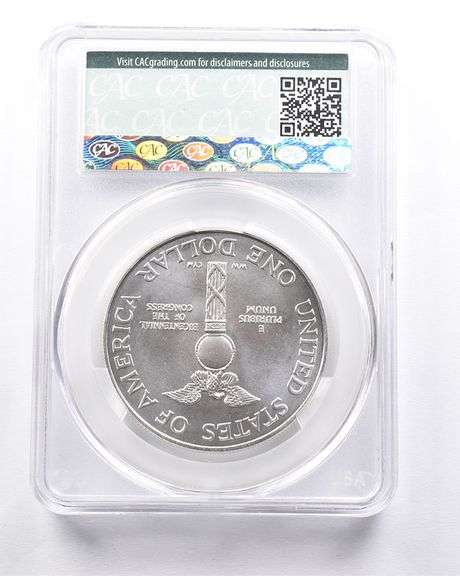 MS70 1989-D Congress Bicentennial Commemorative Dollar CAC CACG