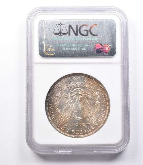 MS64 1886 Morgan Silver Dollar NGC Beautifully Toned
