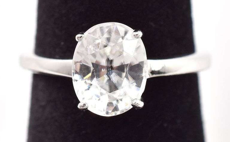 Dazzling Sterling Silver Topaz Gemstone Ring