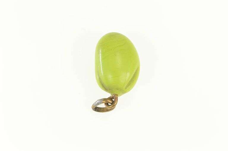 Gold Filled 3D Ornate Papaya Fruit Fertility Symbol Glass Charm/Pendant