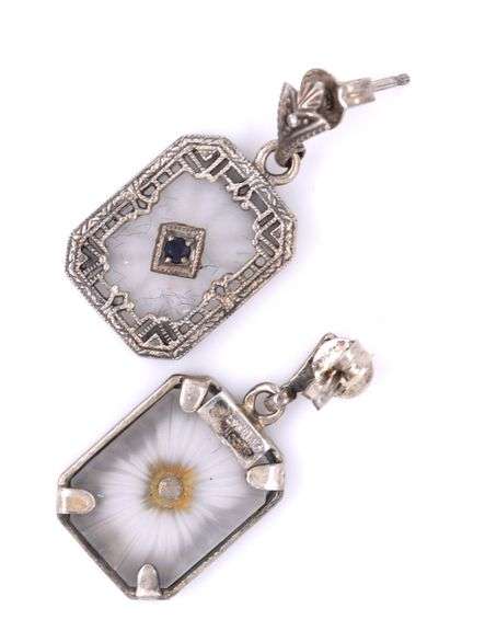 925 Sterling silver bracelet and matching dangle earrings