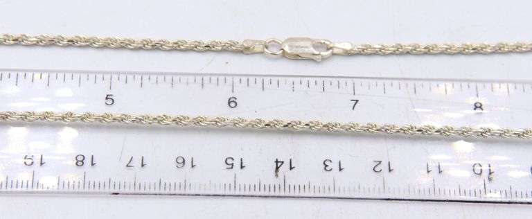 Group lot of vintage 925 sterling silver chains