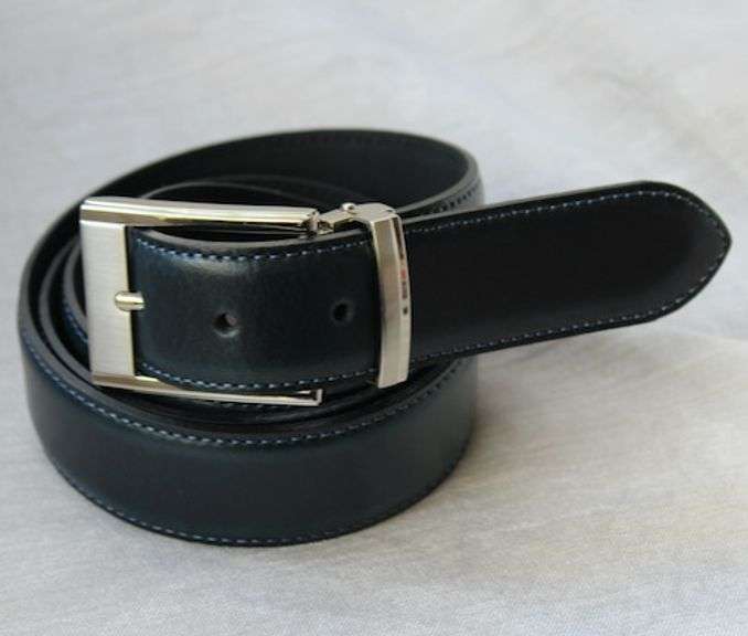 Classy Full Grain Leather Belt, Made In Italy