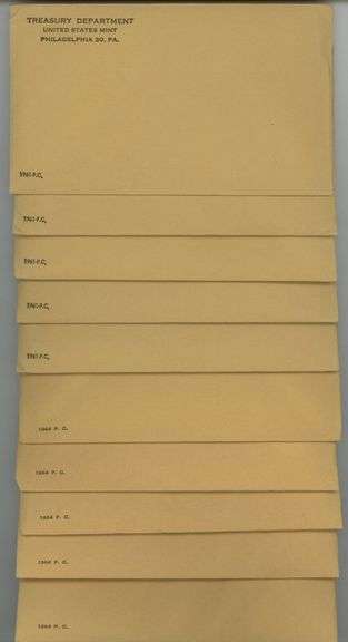 Ten (10) Sealed Unopened Silver Proof Sets: 5 each from 1961 and 1964