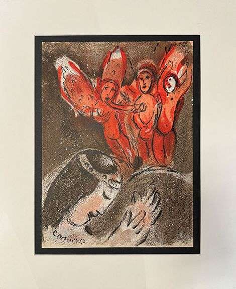 Extremely Rare and Collectible Marc Chagall Lithograph From 'The Bible' Suite