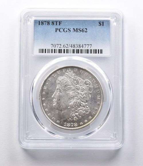 MS62 1878 8TF Morgan Silver Dollar PCGS