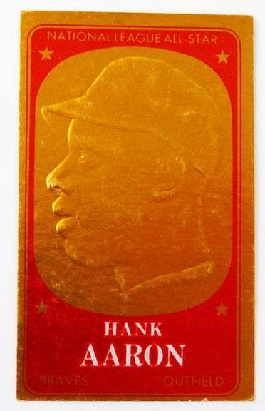 Hank Aaron Topps Vintage Gold Foil All Star Baseball Card